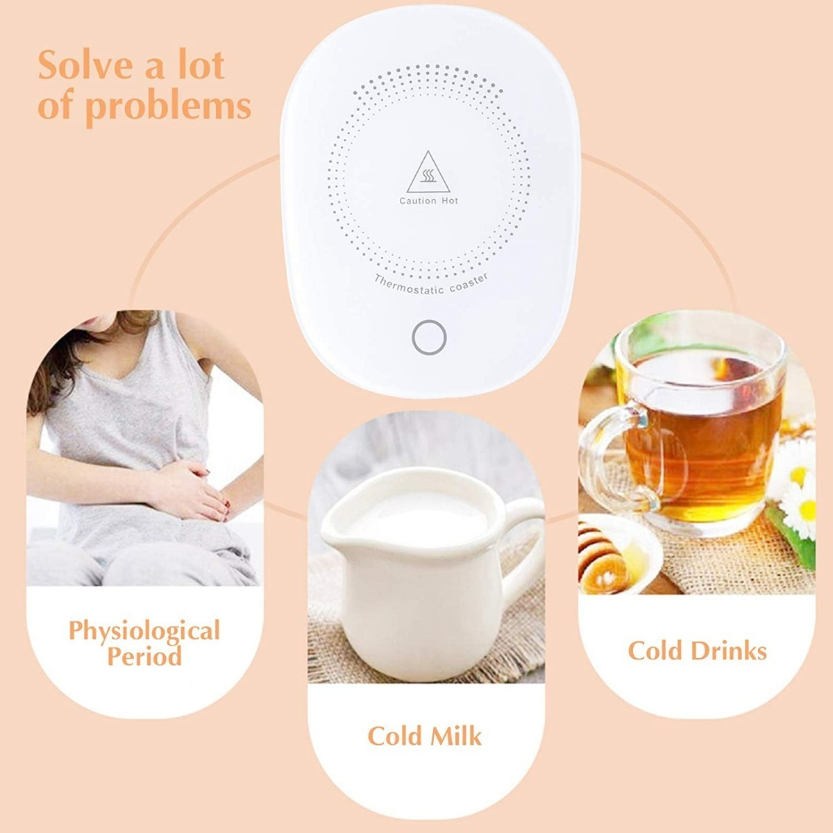 Taza Con Tapa Y Con Calentador Eléctrico Y Cuchara - Imagen 24
