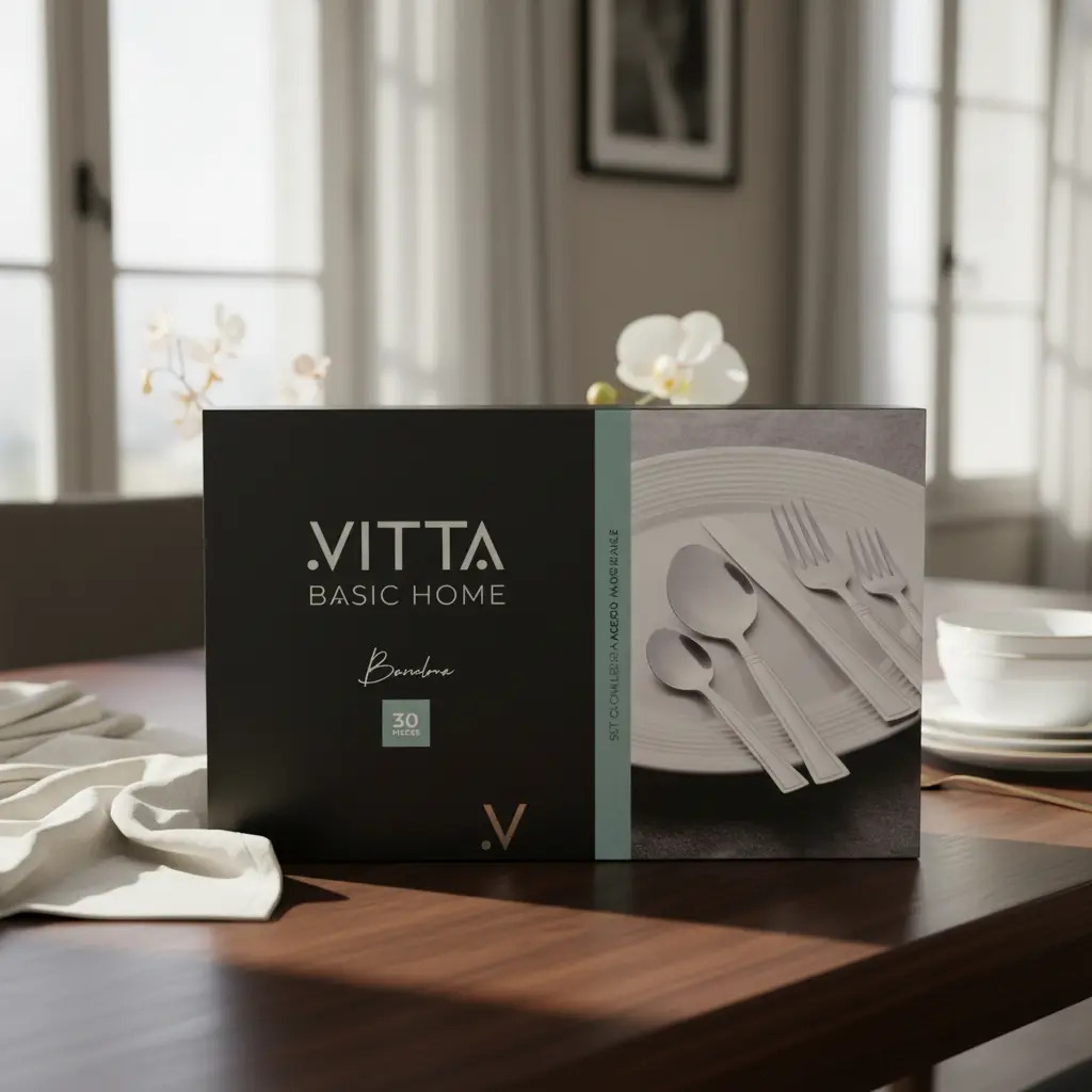 Set 30 Cubiertos Vitta Acero Inoxidable Premium Caja - Imagen 7