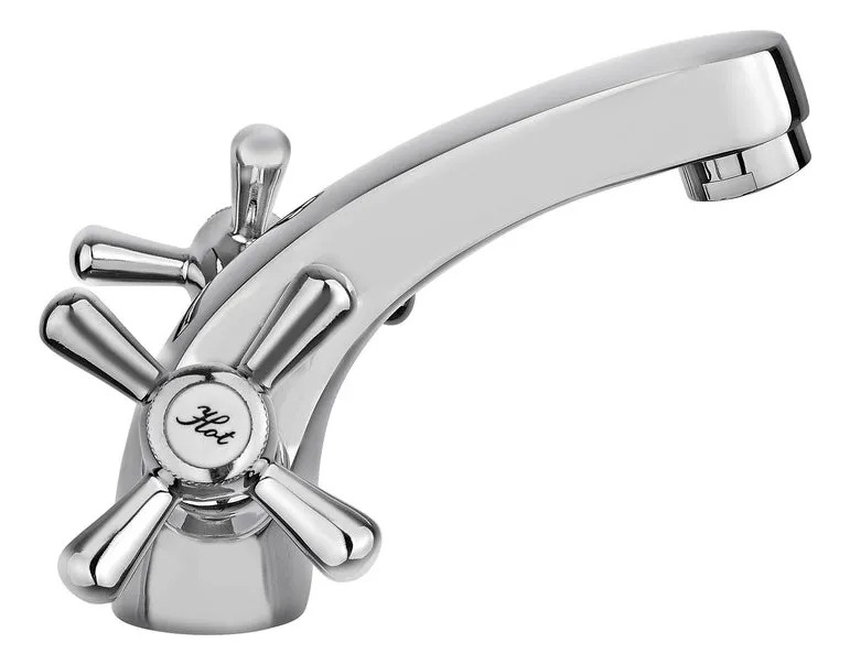 Monoblock Llave Grifo Lavatorio Mossini Cruz Marca Stretto - Imagen 2