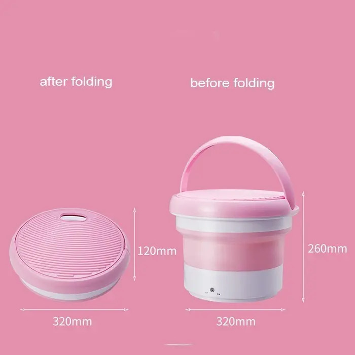Mini Lavadora Plegable Portatil Ultrasonica Ropa Liviana - Imagen 18