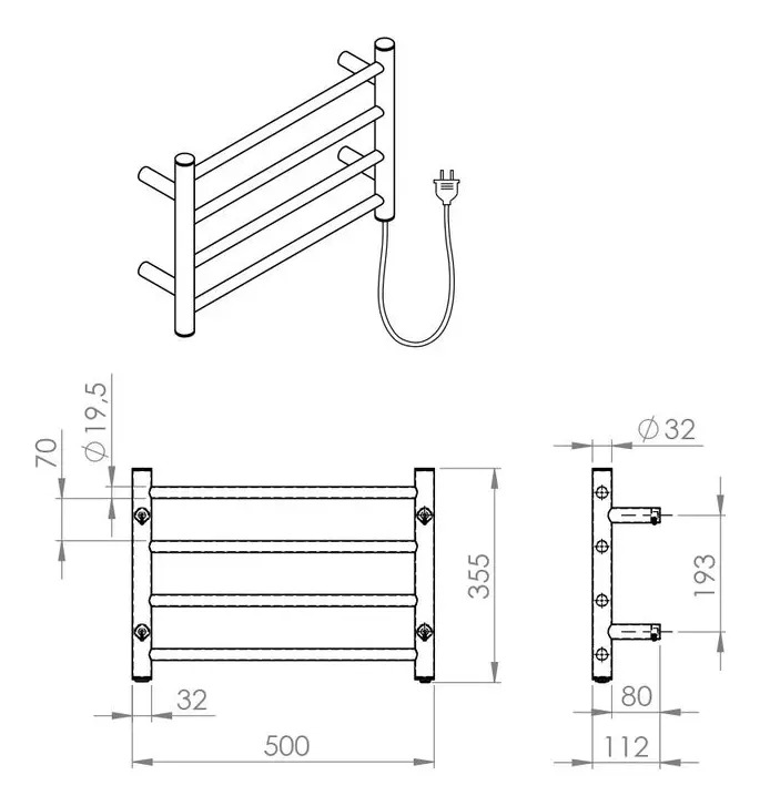 Toallero Secatoallas Electrico Calentador 55w Stretto - Imagen 10