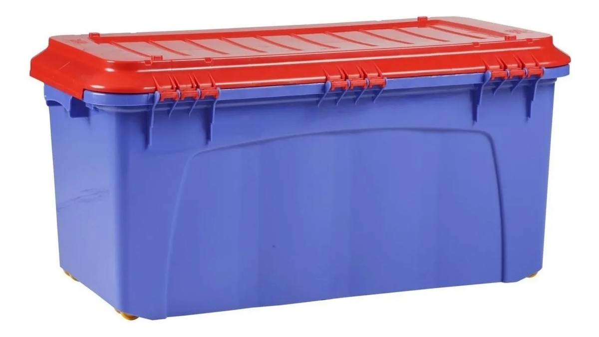 Baul Caja Almacenamiento Organizador Movil Con Ruedas 90 Lts - Imagen 7