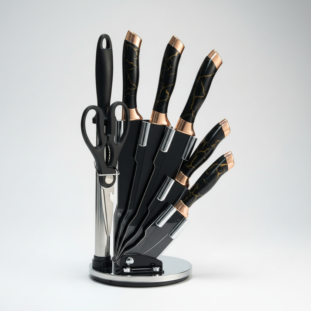 Set De Cuchillos Premium 8 Piezas Con Soporte Giratorio - Imagen 16