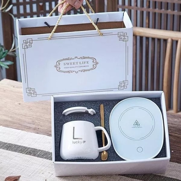 Taza Con Tapa Y Con Calentador Eléctrico Y Cuchara - Imagen 20