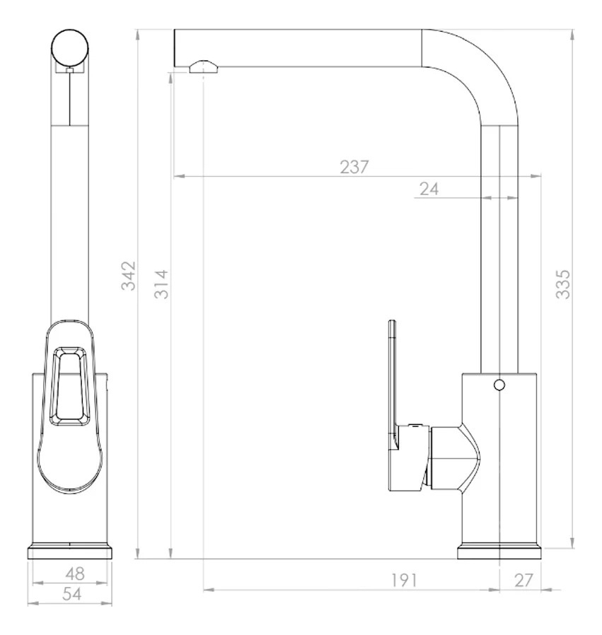 Llave Monomando Grifo Lavaplatos Modelo Verona Marca Stretto - Imagen 4