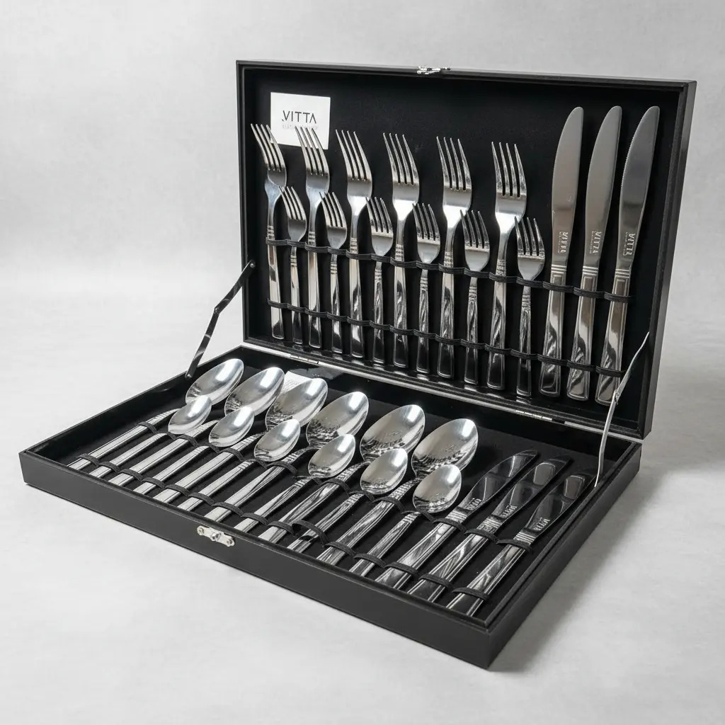 Set 30 Cubiertos Vitta Acero Inoxidable Premium Caja - Imagen 5