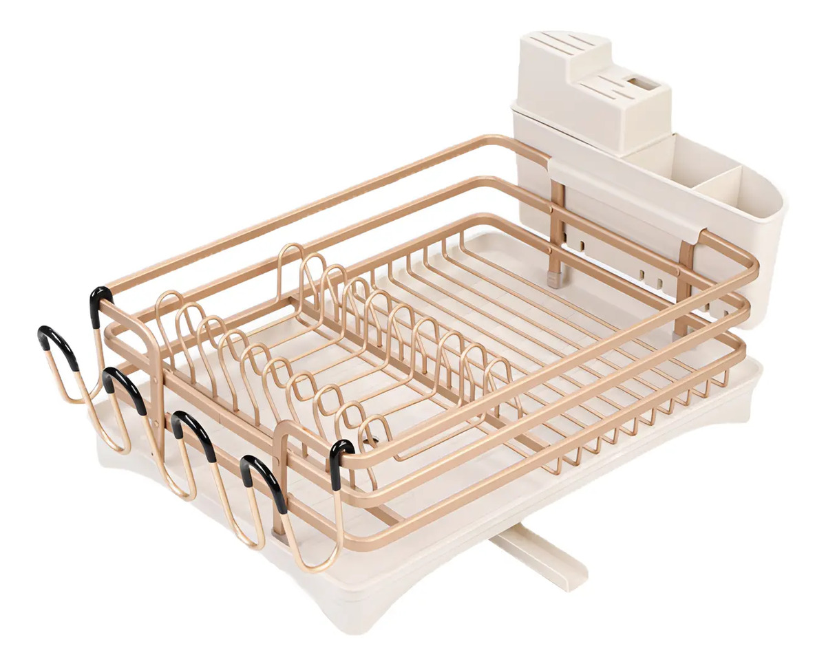 Secador De Platos Platera Moderna De Aluminio Inoxidable - Imagen 11