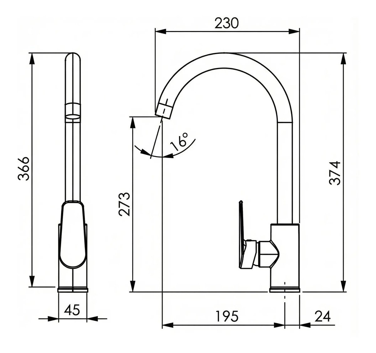 Monomando Llave Grifo Lavaplatos Vertical Nashville Pmb - Imagen 7