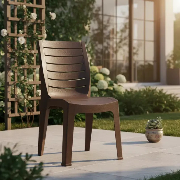 Silla Para Jardin Terraza Living Modelo Roble Marca Reyplat