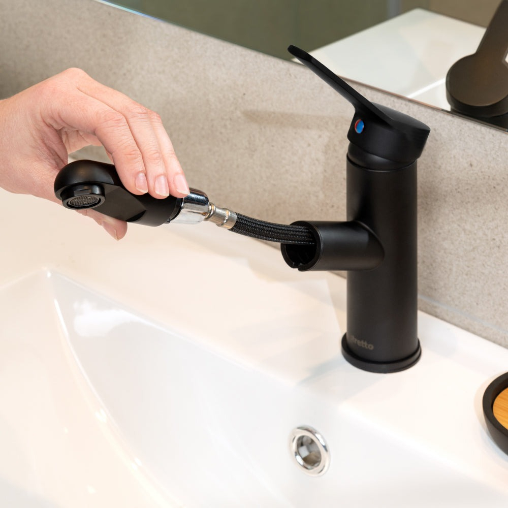 Llave Monomando Lavamanos Brescia Caño Extraible Stretto - Imagen 4