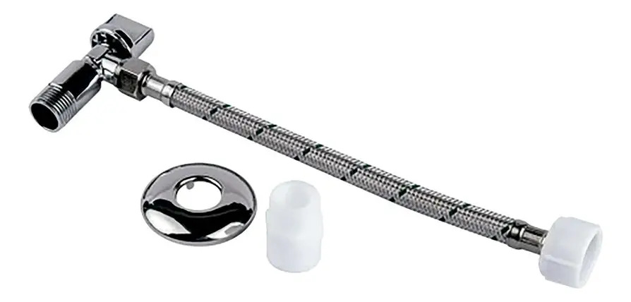 Llave Angular 1/2 Y Flexible Technoflex 1/2x15/16 De 35cm - Imagen 2