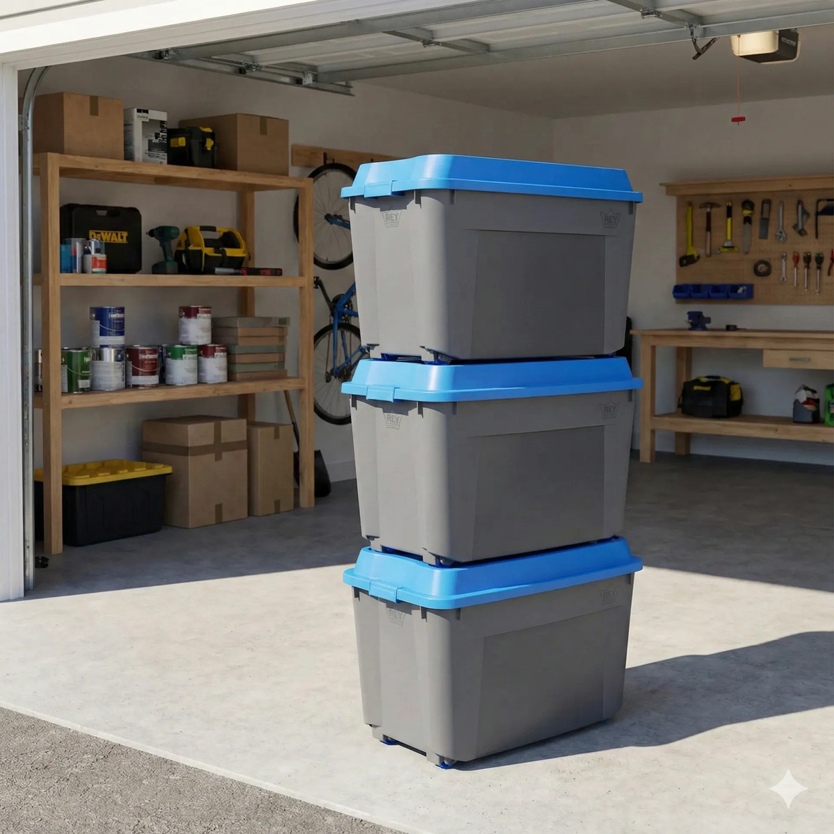 Bodega Baul Organizador Con Ruedas 210 Litros Marca Reyplast - Imagen 7