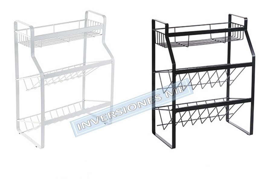 Organizador Rack De Cocina Especias Botellas 3 Niveles - Imagen 6