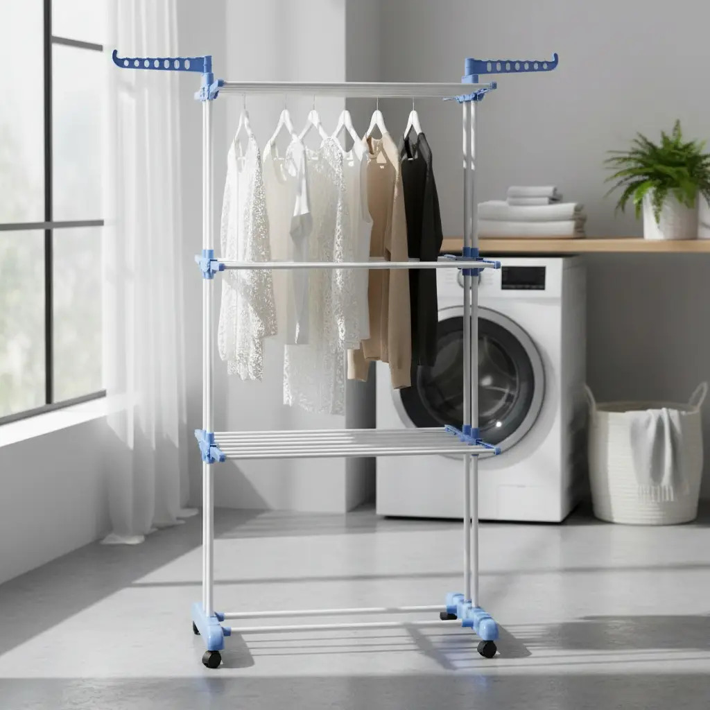 Tendedero De Ropa Plegable Tres Niveles - Imagen 2