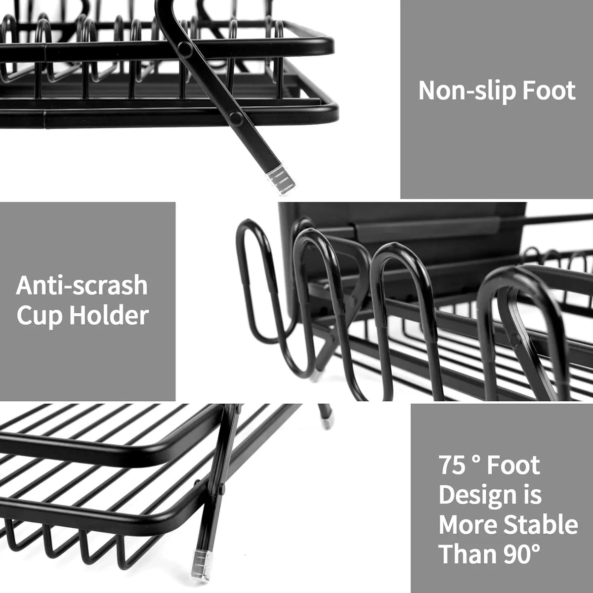 Secador De Platos Platera Moderna De Aluminio Inoxidable - Imagen 8