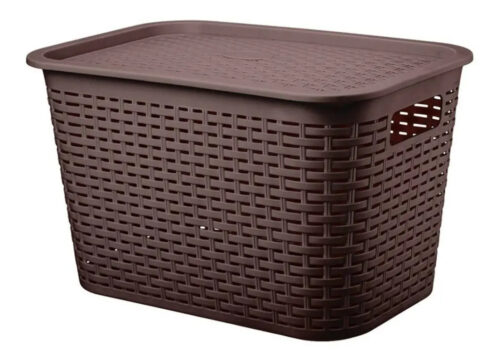 Canastilla Canasta Organizadora Multiusos Rattan 22 Litros