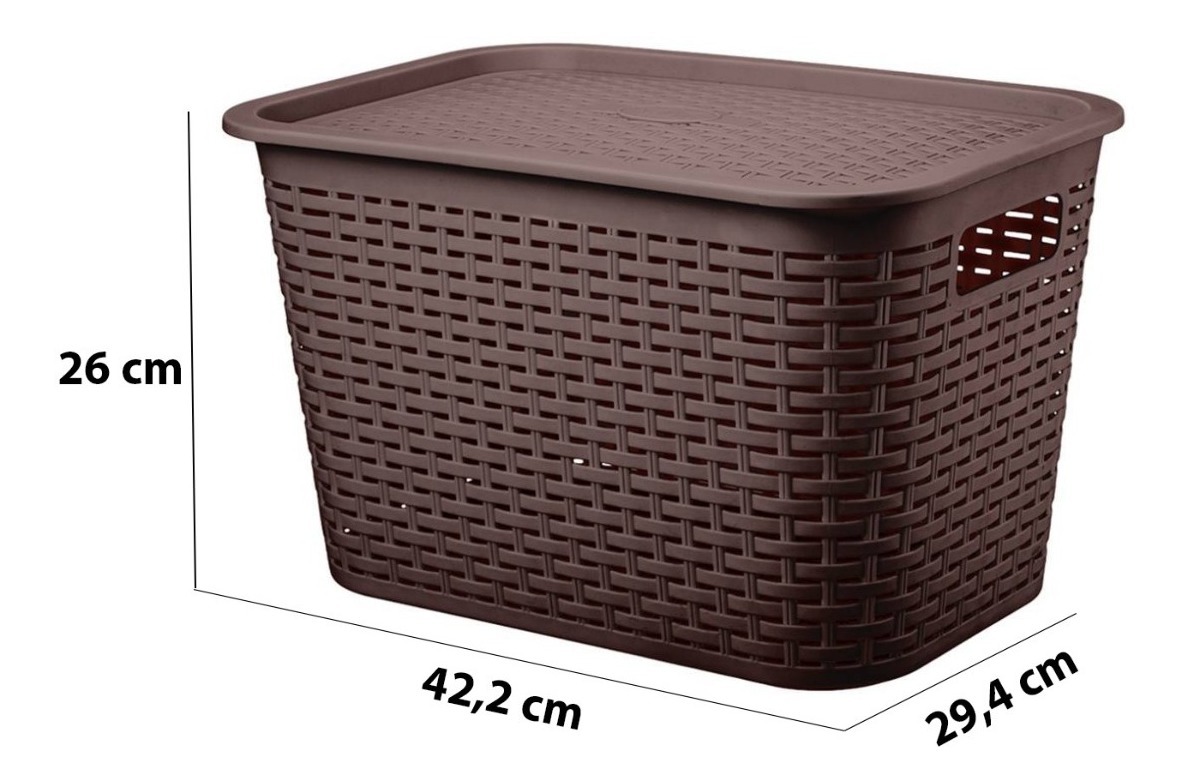 Canastilla Canasta Organizadora Multiusos Rattan 22 Litros - Imagen 10