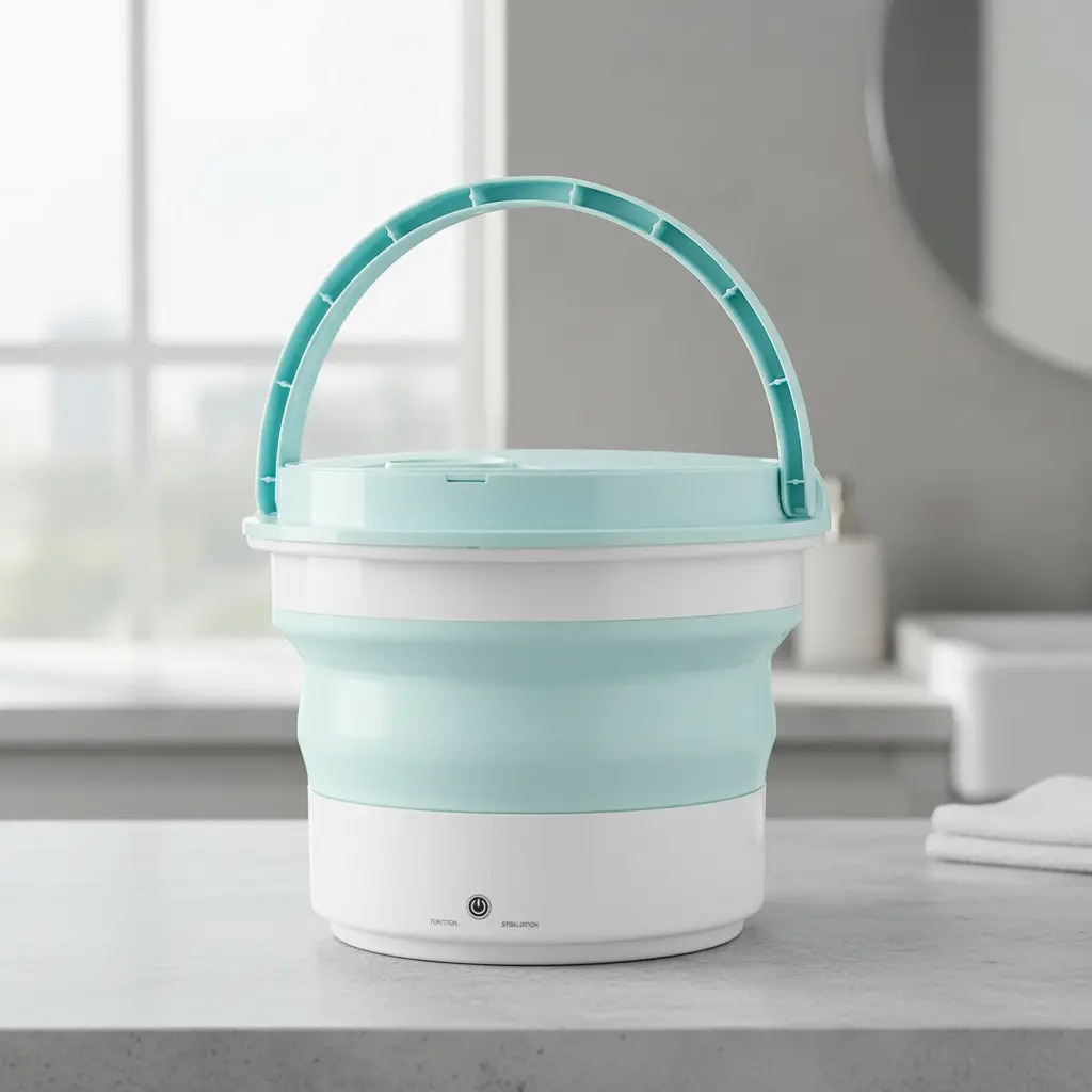 Mini Lavadora Plegable Portatil Ultrasonica Ropa Liviana - Imagen 20