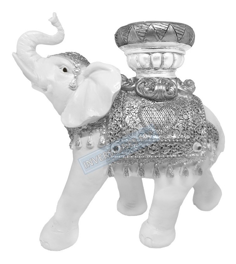 Porta Vela Base Para Velas Candelabro Elefante Feng Shui
