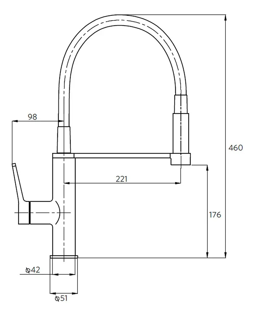 Monomando Lavaplatos Flexible Modelo Exo Marca Stretto - Imagen 10
