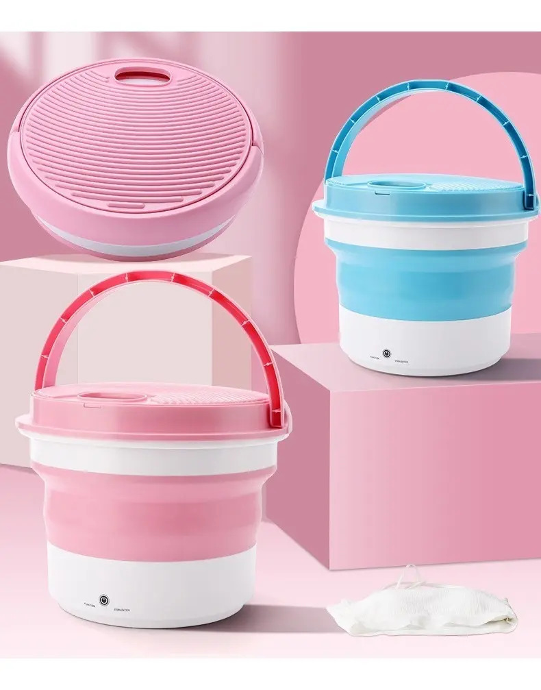 Mini Lavadora Plegable Portatil Ultrasonica Ropa Liviana - Imagen 16