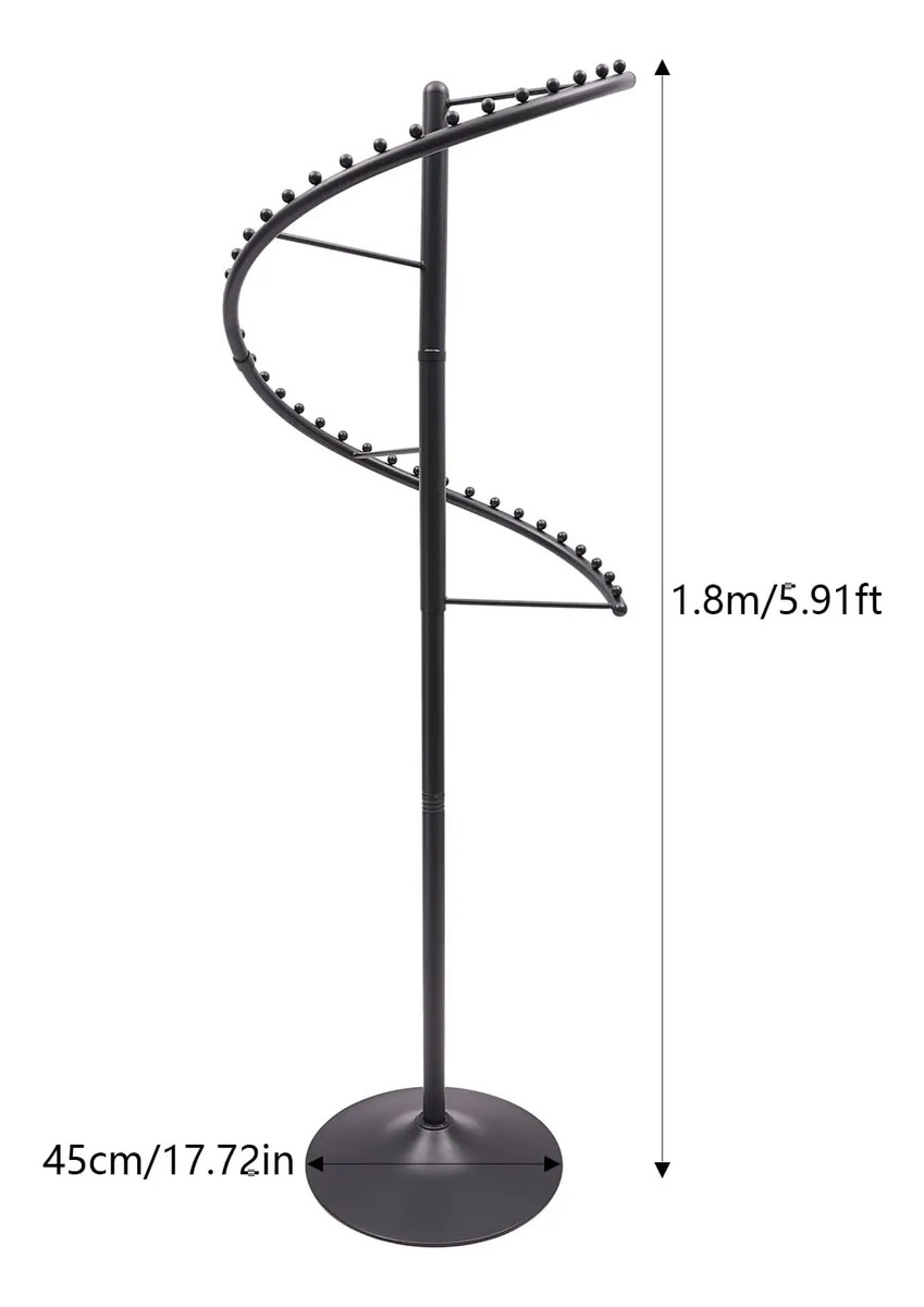 Perchero Exhibidor Metálico Espiral Resistente Moderno - Imagen 11