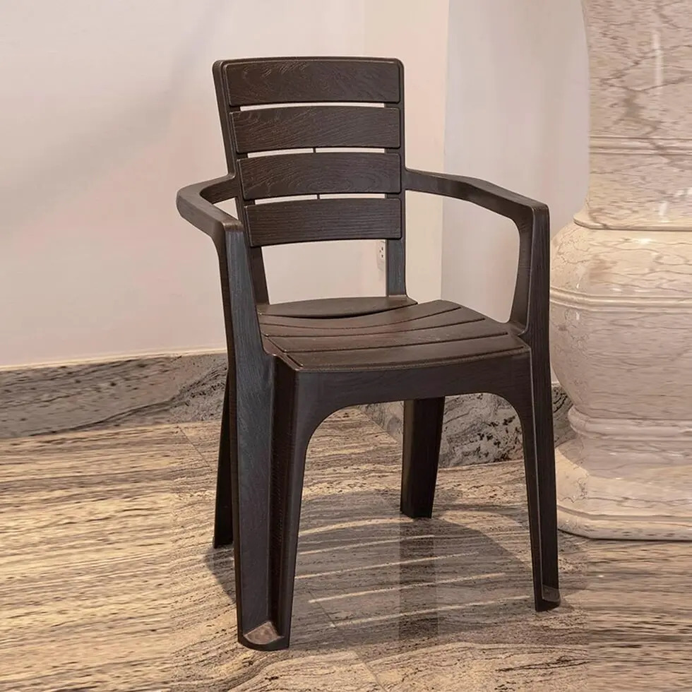 Silla Comedor/terraza/camping Rattan Con Apoyabrazos - Imagen 5