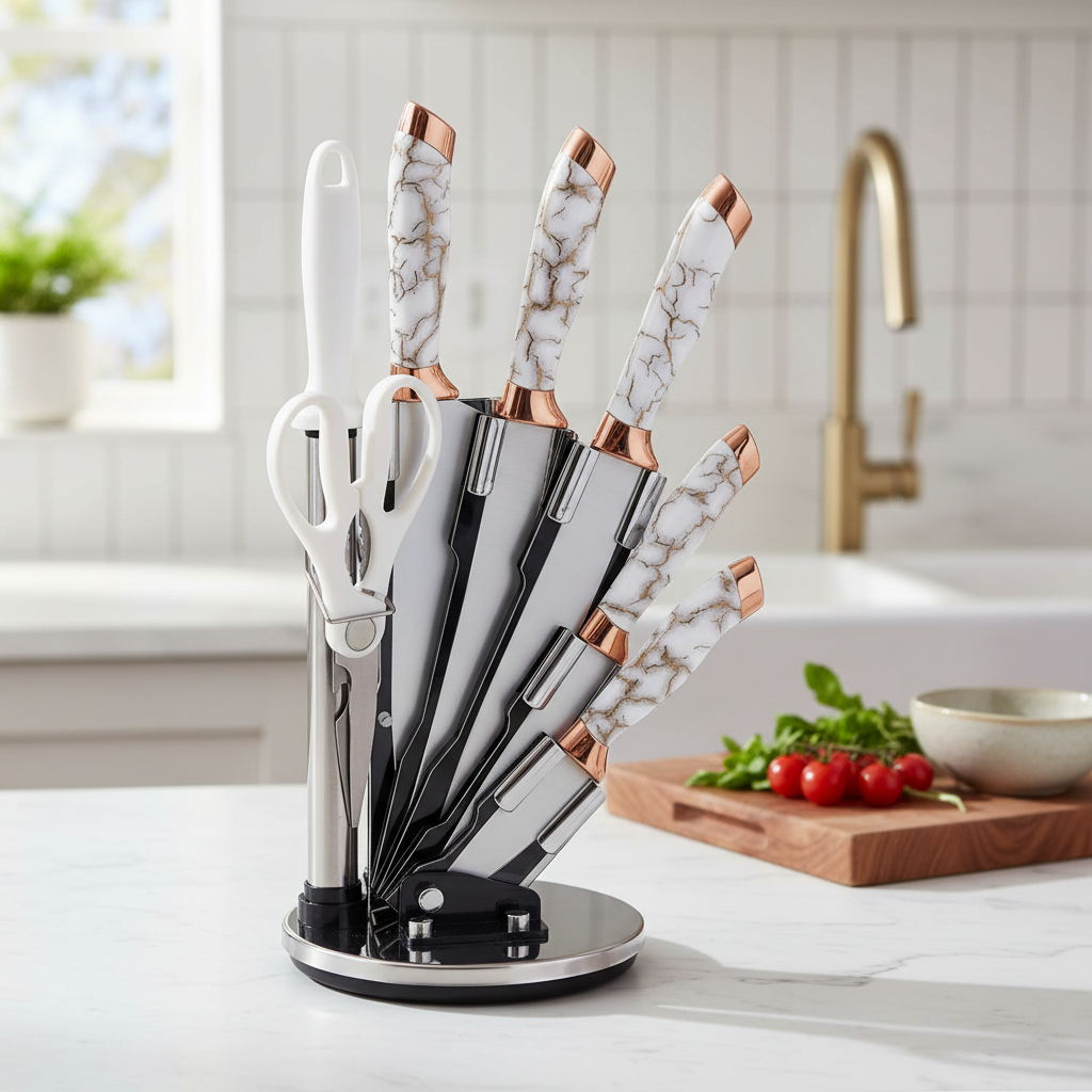 Set De Cuchillos Premium 8 Piezas Con Soporte Giratorio - Imagen 28