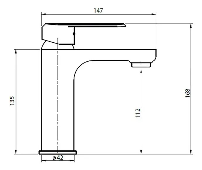 Monomando Lavatorio Llave Grifo Modelo Marsella Stretto - Imagen 3