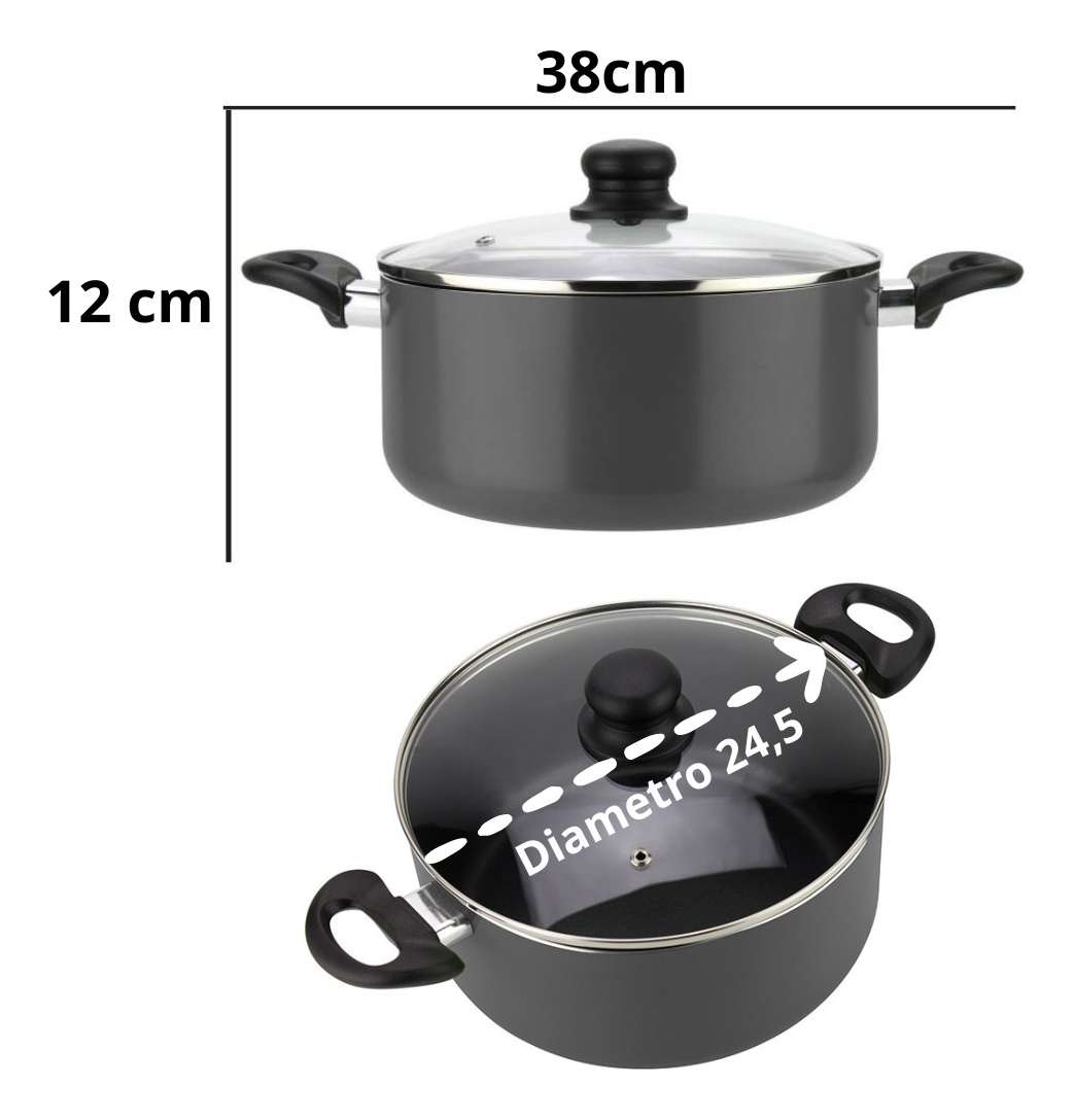 Cacerola Olla Con Antiadherente Gourmet Fantuzzi - Imagen 7