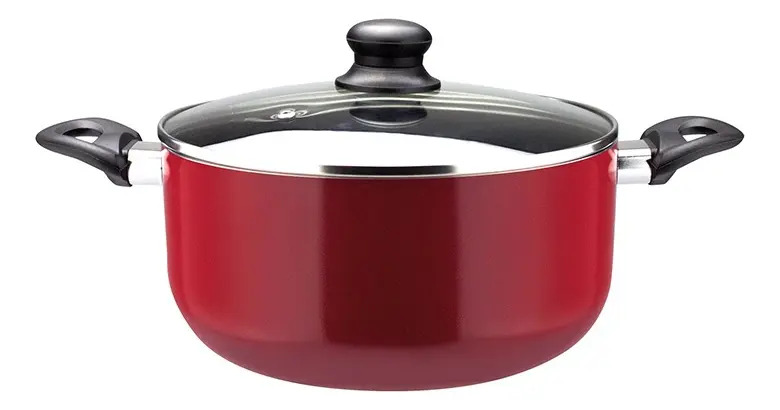 Bateria De Cocina 9 Piezas Antiadherente Slide Rojo Marmicoc - Imagen 5