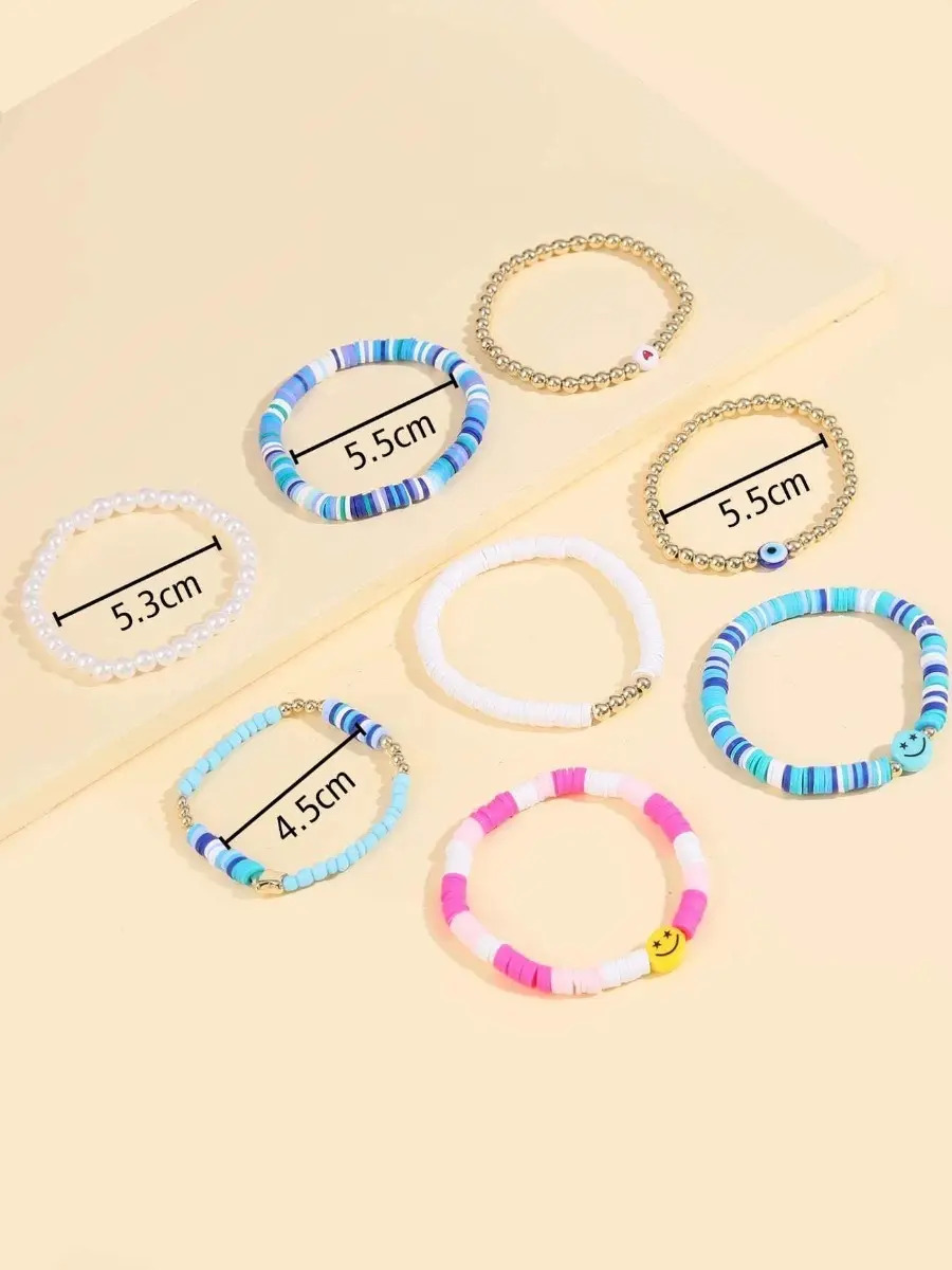 Pulseras Set 8 Piezas Colores Dijes Y Expreciones Pnl - Imagen 6