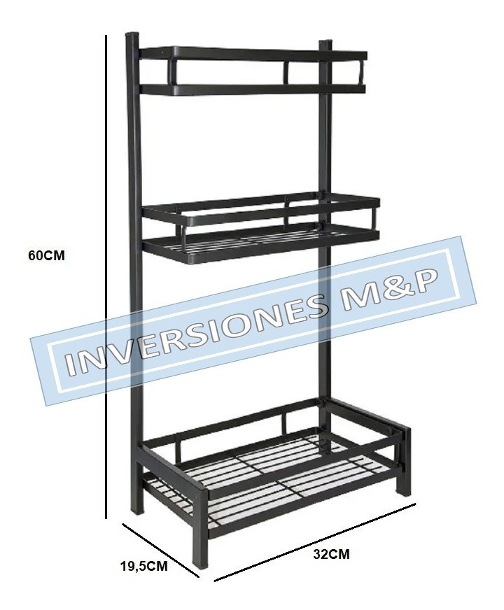 Oganizador Rack De Especias Y Multifuncional 3 Niveles - Imagen 5