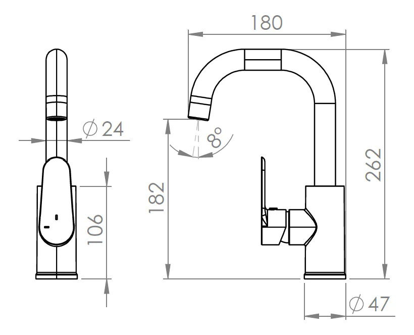 Monomando Llave Grifo Lavamanos Valenza Marca Stretto - Imagen 5