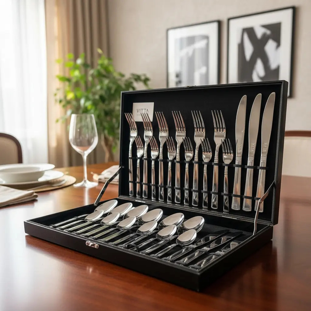 Set 30 Cubiertos Vitta Acero Inoxidable Premium Caja