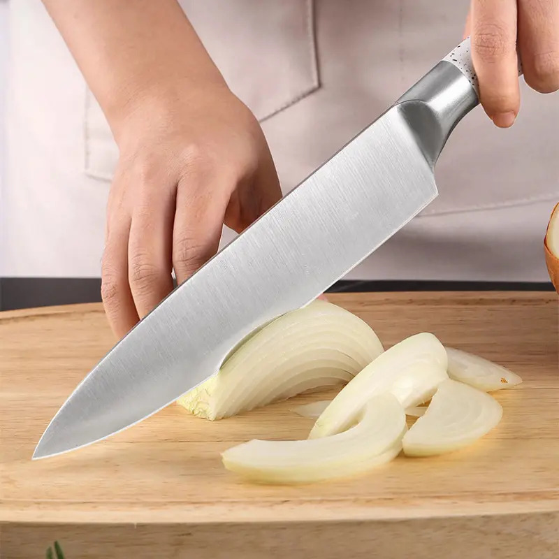Set Cuchillos De Cocina 7 Piezas Con Bloque Diseño De Mármol - Imagen 13