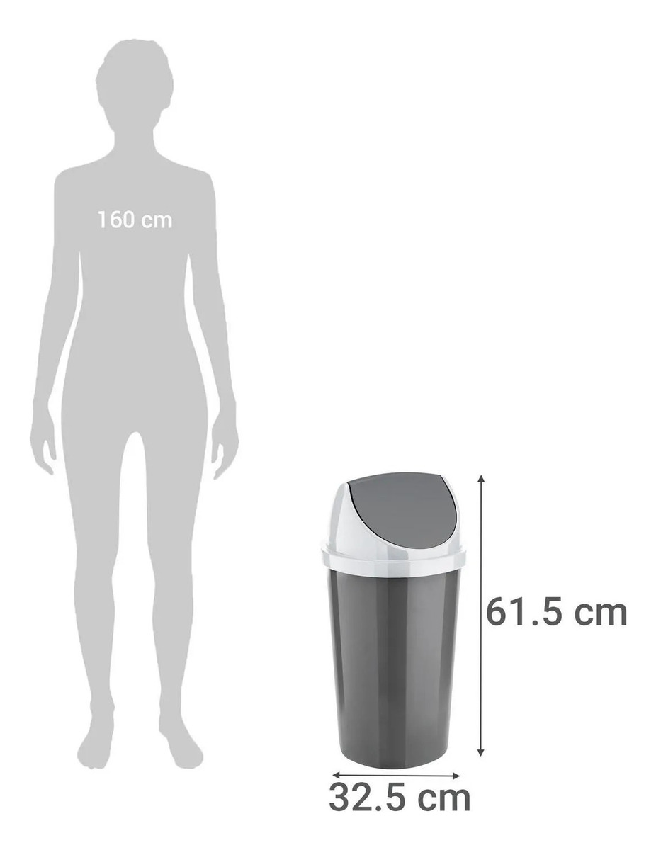 Basurero Papelero Vaiven Gigante Modelo Aura 45l - Imagen 9