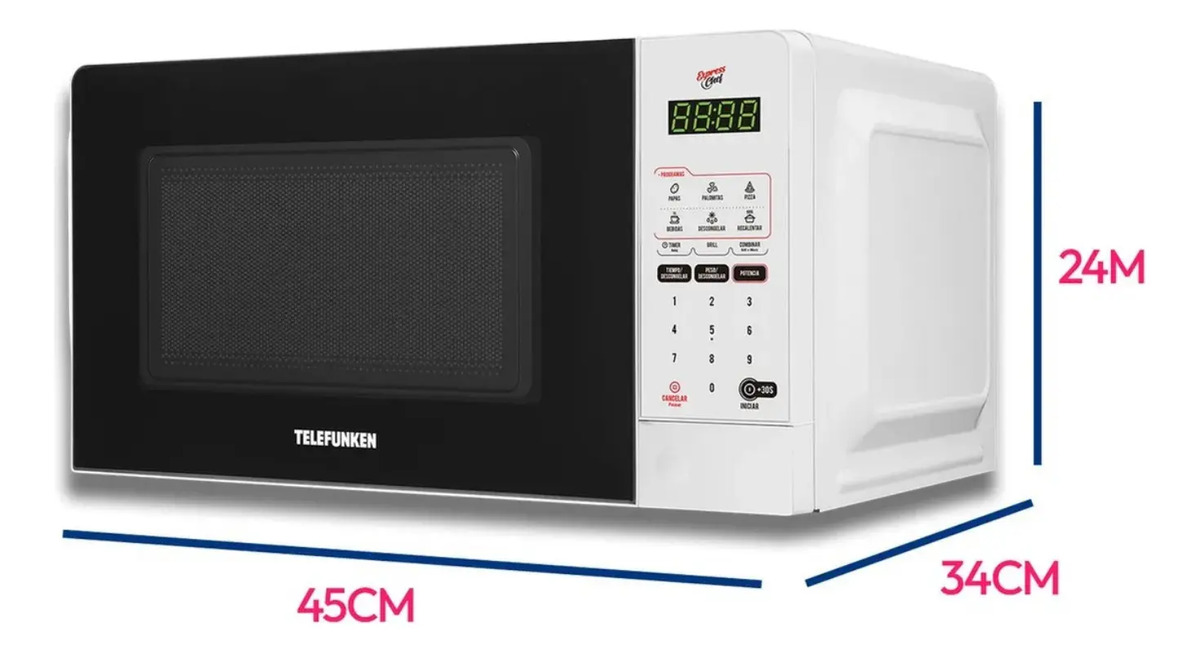 Horno Microondas Digital 20 Litros Marca Telefunken - Imagen 11
