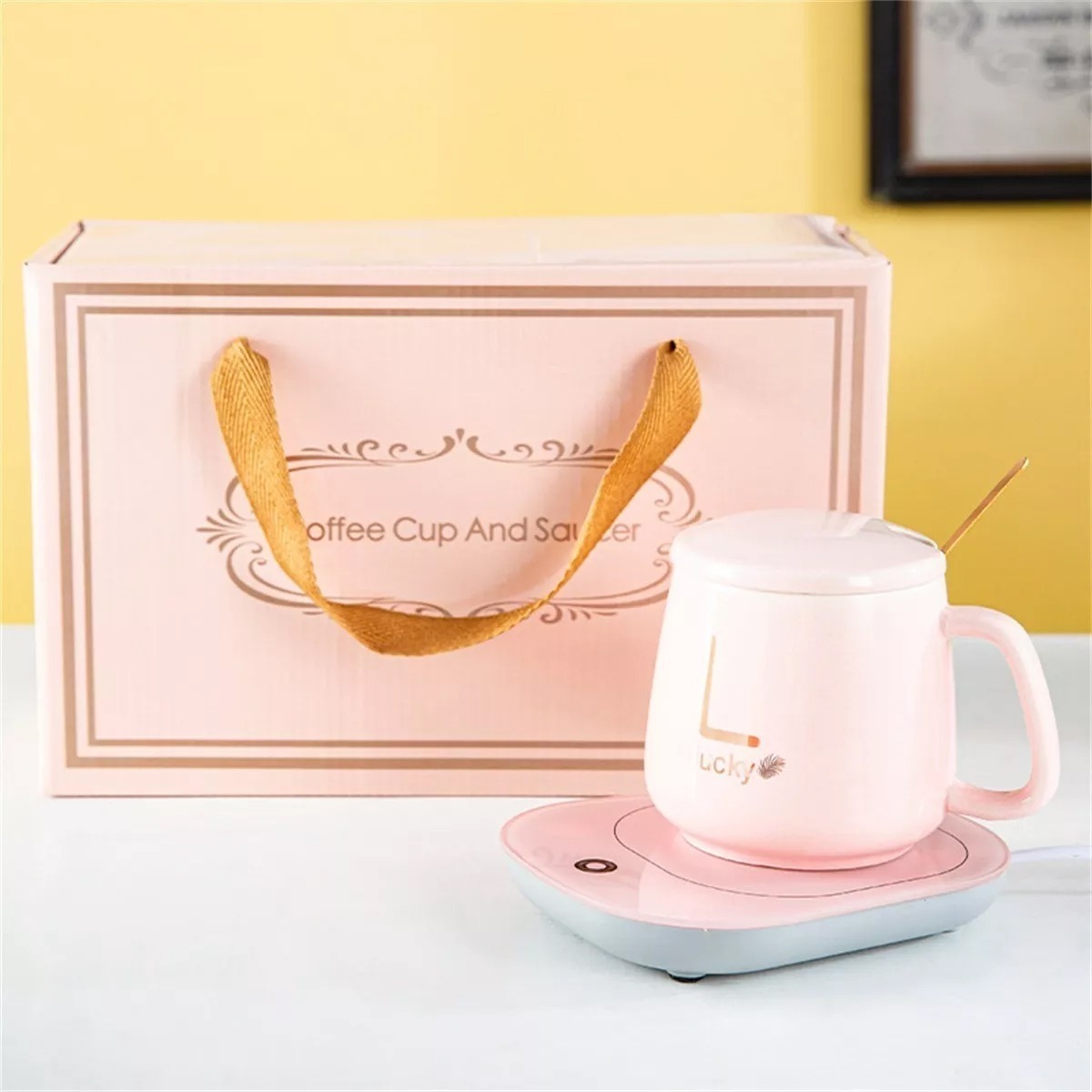 Taza Con Tapa Y Con Calentador Eléctrico Y Cuchara - Imagen 14