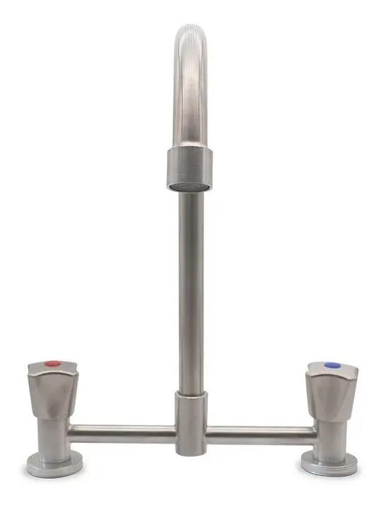 Combinación Grifo Llave Doble Para Lavaplatos Fregadero - Imagen 4