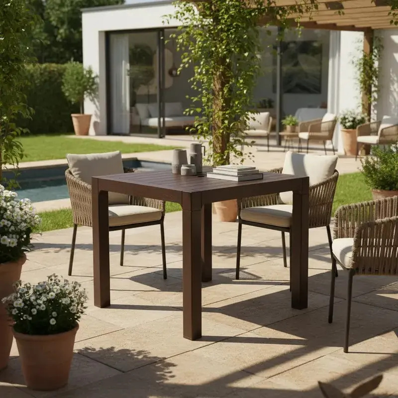 Mesa 80x80 Para Cafe Comedor Oficina Cocina Marca Reyplast - Imagen 4