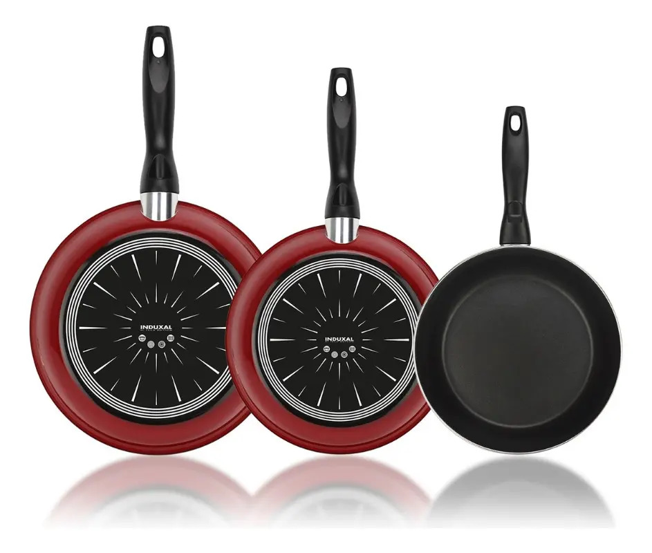 Set 3 Sartenes De Acero Vitrificado 18 20 24 Cm Magefesa