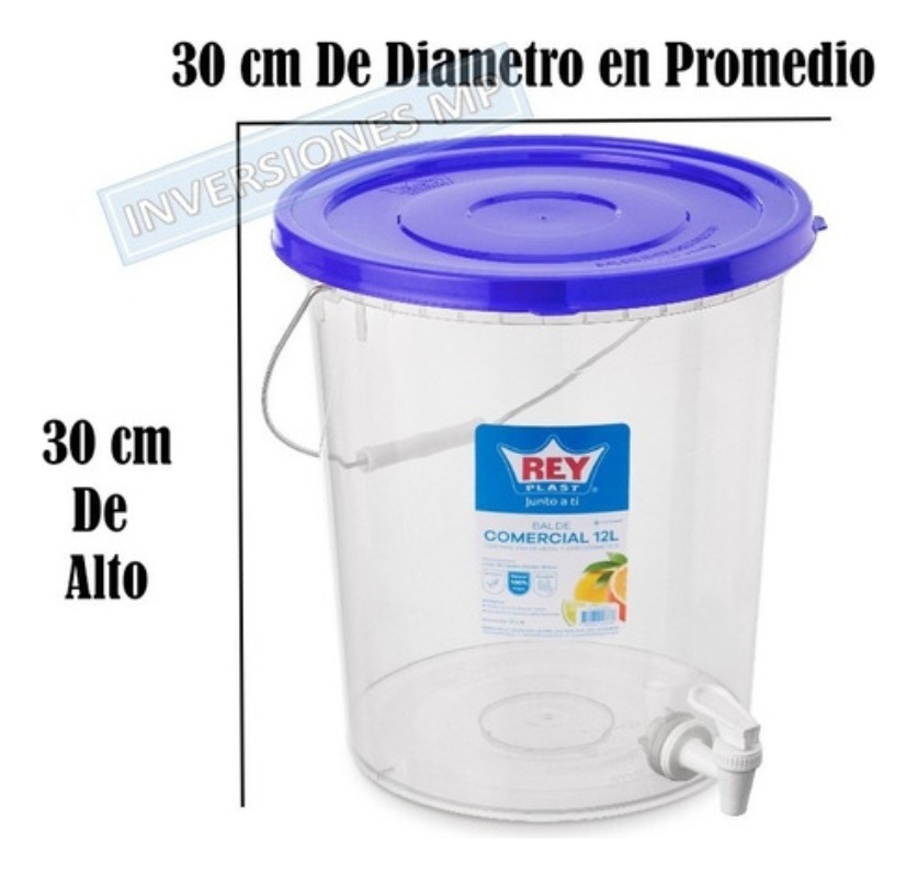 Balde Dispensador Contenedor Comercial Con Grifo Caño 12 Lts - Imagen 7