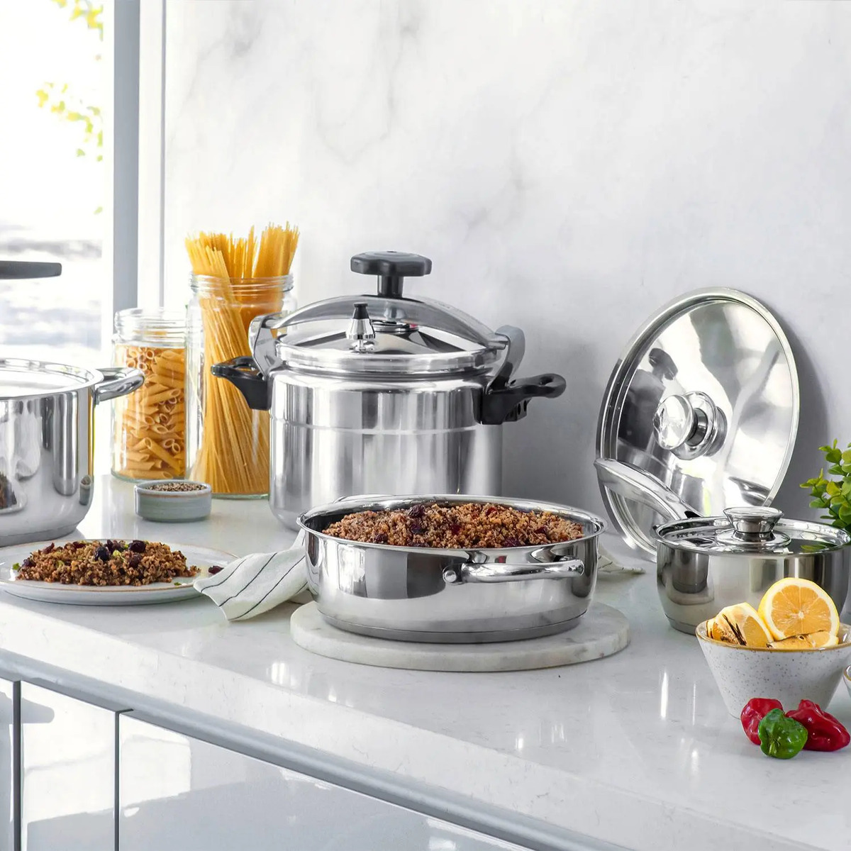 Olla A Presion De Aluminio 6 Litros Marca Diseño Y Cocina - Imagen 4