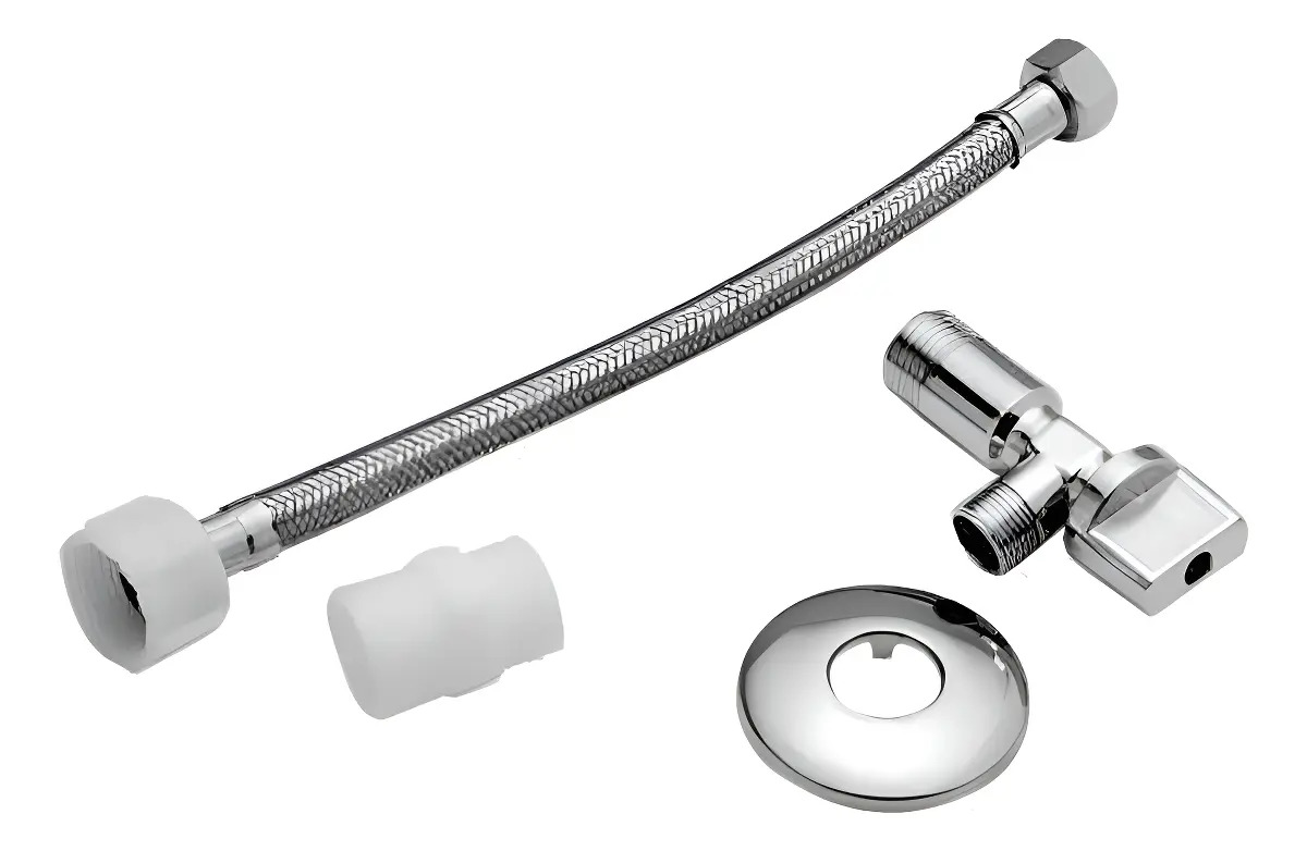 Llave Angular 1/2 Y Flexible Technoflex 1/2x15/16 De 35cm