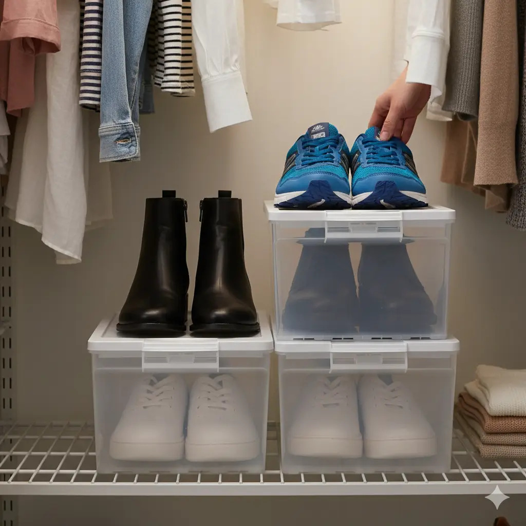 Caja Organizadora Zapatera Modelo Luxor 12 Litros Reyplast - Imagen 5