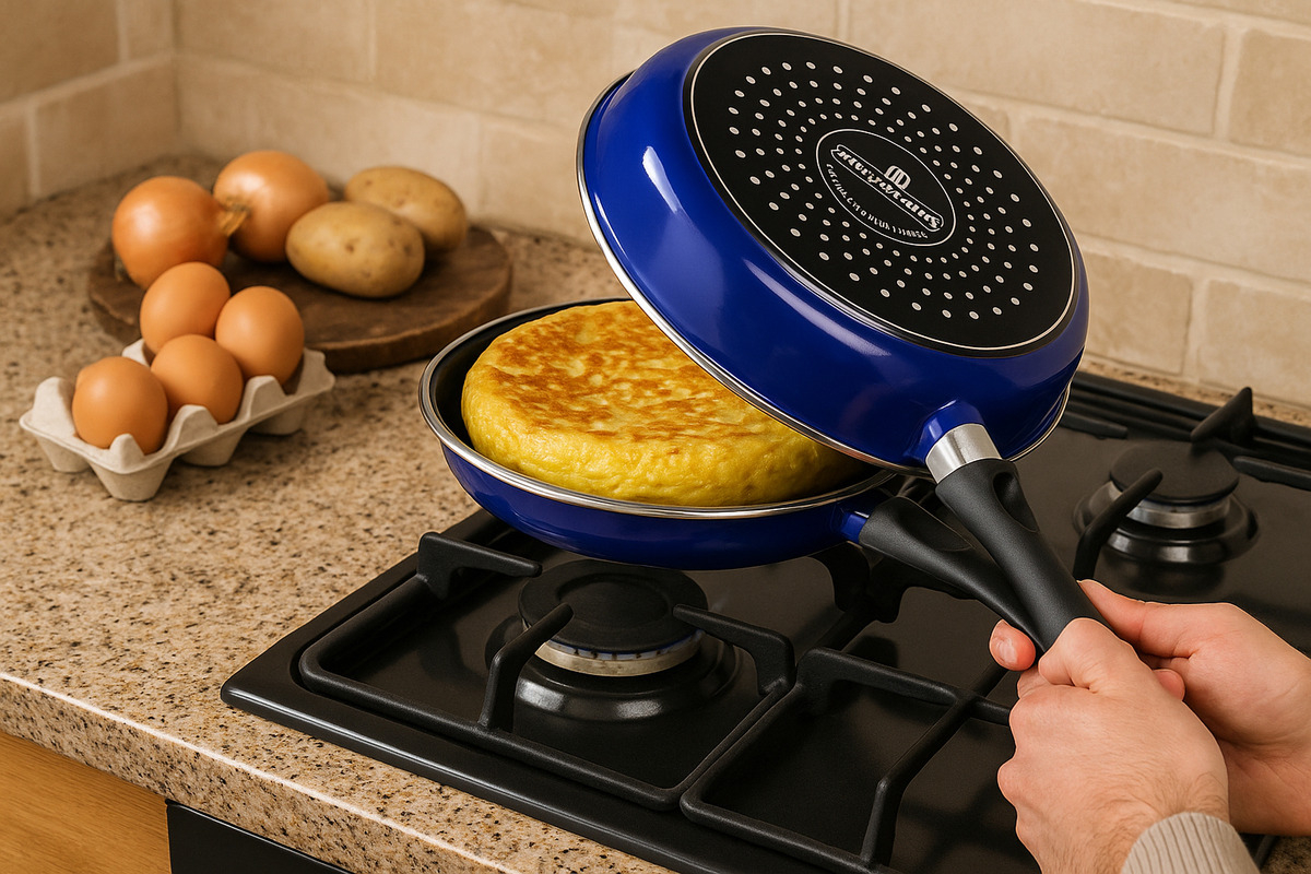 Sarten Duo Omeletera Antiadherente 24cm Magefesa Azul 2.5l - Imagen 5