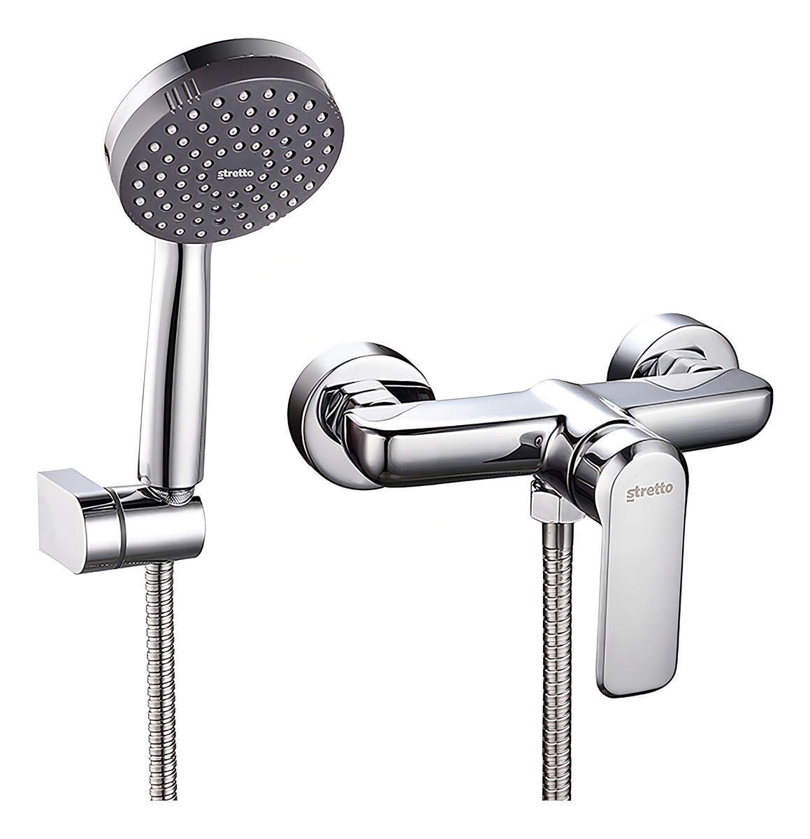 Monomando Llave Grifo Ducha Marsella Marca Stretto Cromo - Imagen 9