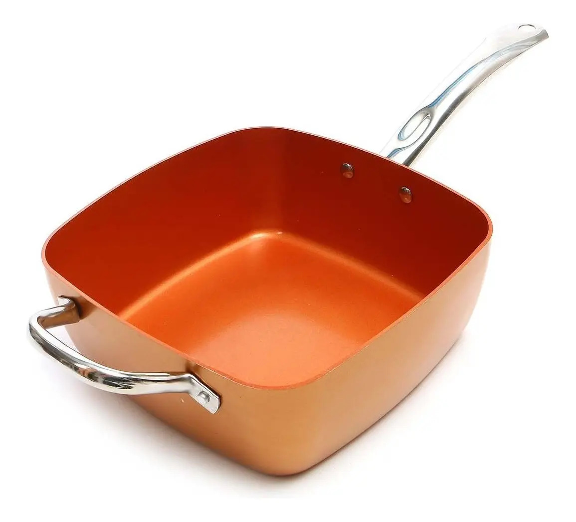 Sartén Cobre Multiuso Cesta Freír Cerámica Anti Adherente - Imagen 4