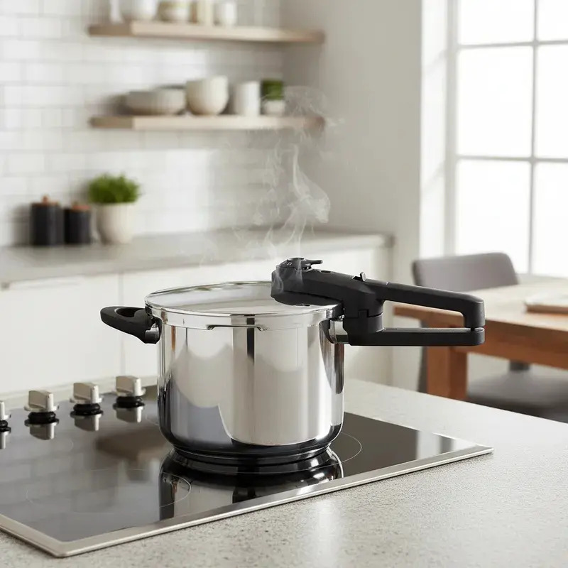 Olla A Presión Mod Malta Acero Inox 6 Litros Marca Marmicoc